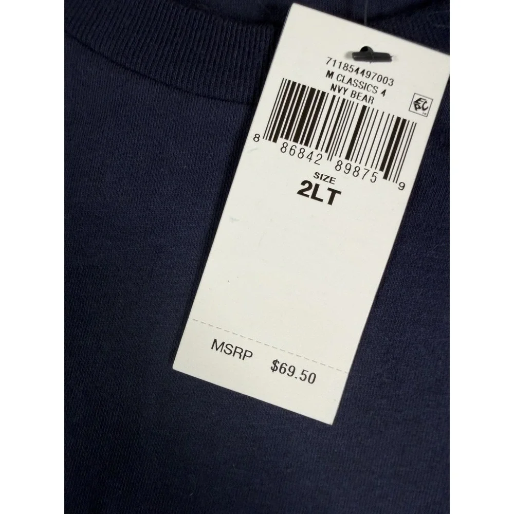 Polo Ralph Lauren New Classic Fit Polo Bear 2XLT T-Shirt Short Sleeve Blue NWT
